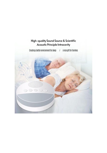 Beyaz Gürültü Uyku Makinesi Dahili 6 Yatıştırıcı Ses Yumuşak Nefes Işığı 15/30/60 Akıllı Zamanlama