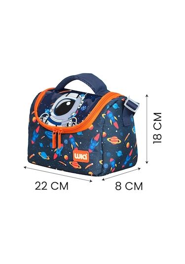 Wia Lacivert Turuncu Astronot Erkek Çocuk Beslenme Çantası - Isı Yalıtımlı Çok Renkli