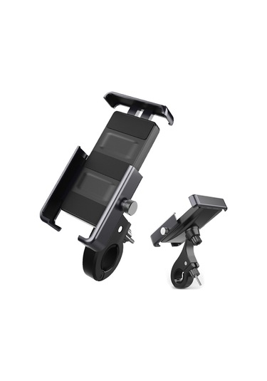 Bisiklet Gidon Cep Telefonu Tutucu Raf 360 Derece Dönebilen Motosiklet Scooter Akıllı Telefon Standı Metal Braket Çok Renkli