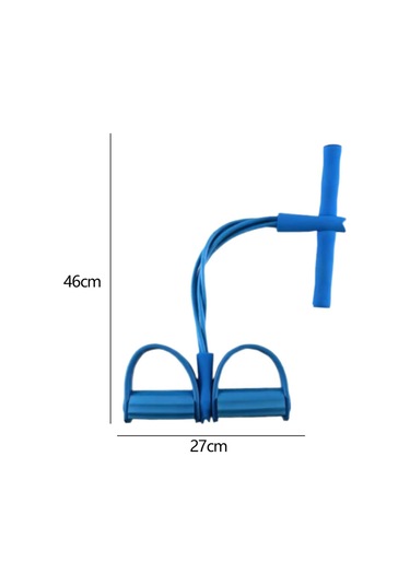 Dolıty Elastik Pedal Direnç Bandı Sit Up Karın Bacak Bel Mavi Mavi