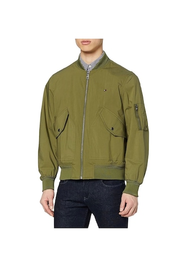Tommy Hilfiger Erkek Authentıc Bomber Ceket Yeşil