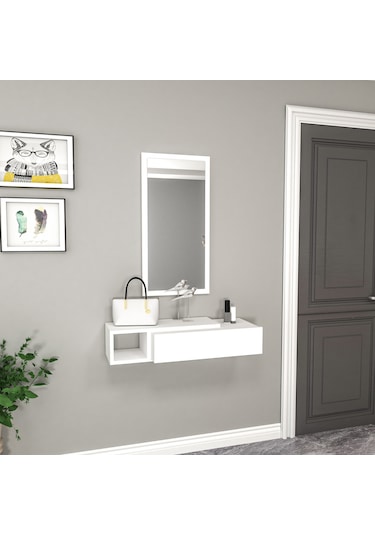 Arnetti Vien Aynalı Çekmeceli Dresuar Beyaz