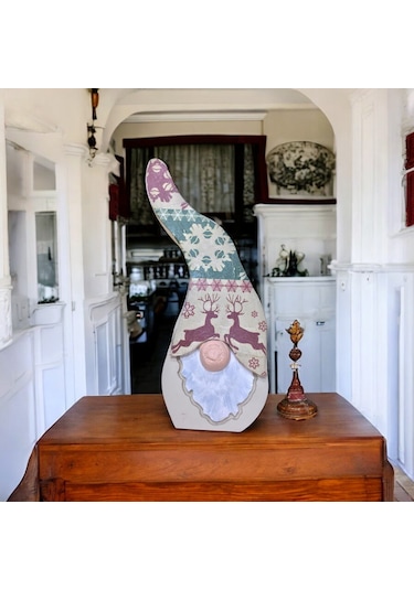 Gnome, Burnuk, Sakallı Kafadar Geyikler Ahşap Dekor