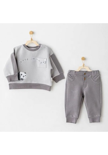Andywawa 2'li Bebek Takım Ac26027 Gri