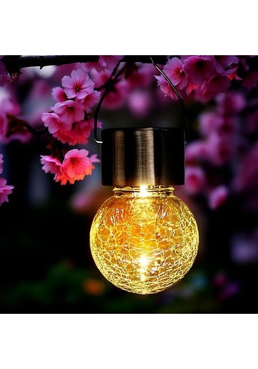 Kenpazar Kırık Cam Tasarımlı Güneş Enerjili Askılı Led Işık Dekor Çok Renkli