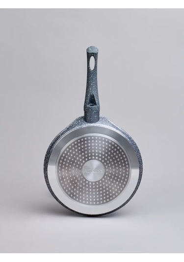 Agness Crepe Tavası "black Marble" 22 Cm Yapışmaz 321030748 Gri