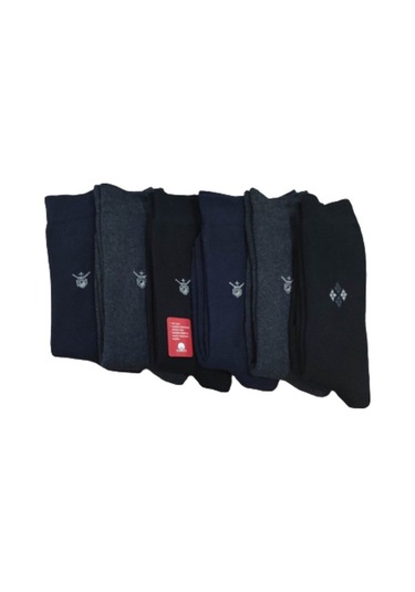 Erkek 6'Lı Kışlık Kalın Havlu Çorap Pamuklu Çok Renkli