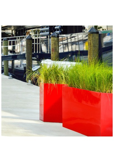 Mofiba Fiberglass Saksı Kare 35cm 35cm 35h Cm Turuncu