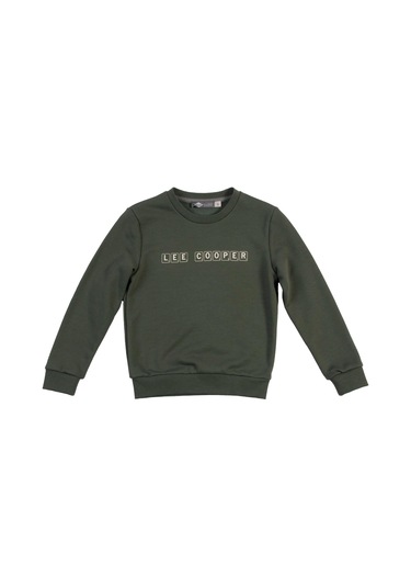Lee Cooper Scrab Erkek Çocuk O Yaka Sweatshirt Haki-20057-haki