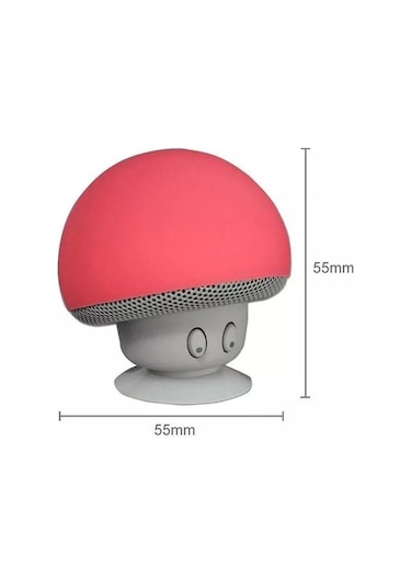 Fortunelane Kablosuz Mantar Hoparlör - Taşınabilir Mini Sub, Mikrofonlu Ve Emici Tabanlı