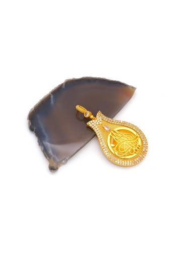 Altın Kaplama Tuğralı Kolye Ucu Tgr-717 Altın