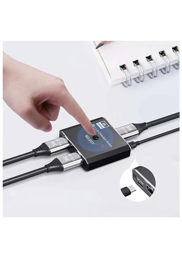 8k Displayport Kumandalı Çift Yönlü Çoklayıcı Switch Splitter