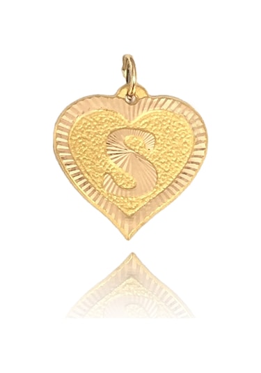 Enderun Kuyumculuk 14 Ayar Altın S Kalp Harf Kolye