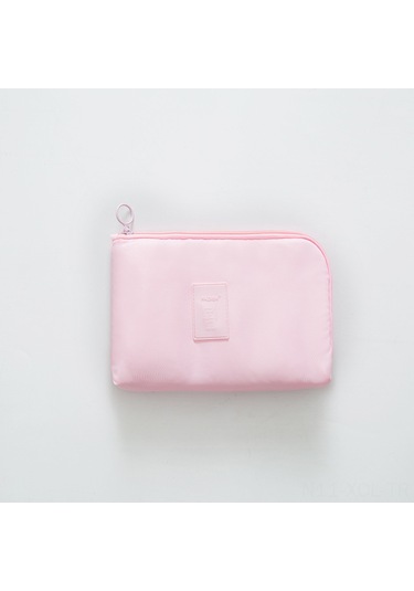 Konesam Pembe Su Geçirmez Rehberlik Çantası - 21x14x3cm Büyük Kapasiteli, Şarj Cihazları, Kablolar, Kulaklıklar İçin Seyahat Elektronik Organizerı