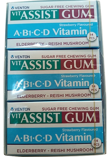 Vit-Assist Gum A,B1,C ve D Vitaminli Sakız