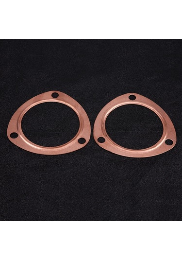 Springsun 2 Adet Bakır 3" Egzos Manifold Gasket - Sbc Bbc 302 350 454 383 Uyumlu, Tekrarlı Kullanım, Tam Değişim