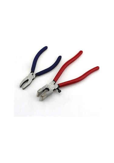 Besthome1 8 İnç Cam Kenar Düzeltici Pense: Ergonomik Kırmızı Saplı, Cam Kenarlarını Kesip Düzenlemek İçin Özel Araç, Kaplama