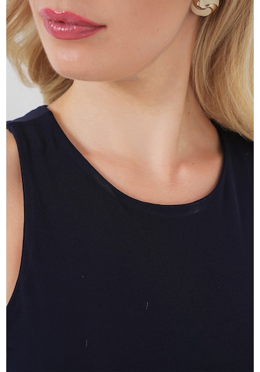 Bigdart Kadın Halter Yaka Çıtçıtlı Body 972 - Lacivert