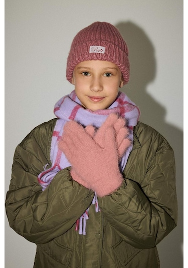 Defacto Triko Eldiven Kız Çocuk A6604A824WN Pembe