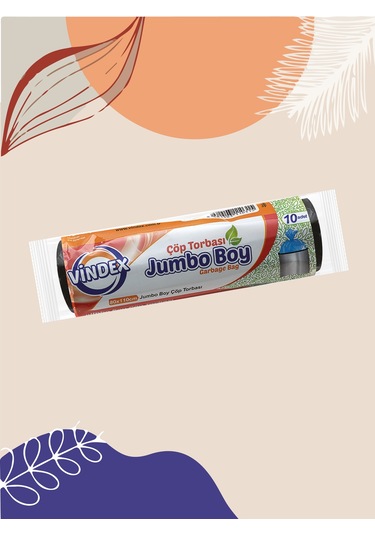 Vindex Jumbo Boy Çöp Torbası Mavi 80 x 110 CM
