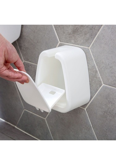 Lebıhmurah Bf1766 Uzun Saplı Ve Yumuşak Silikon Kıllı Duvara Askılı Tuvalet Fırçası Ve Alt Seti Sağlam Temiz Tuvalet Fırçası Seti-siyah Beyaz