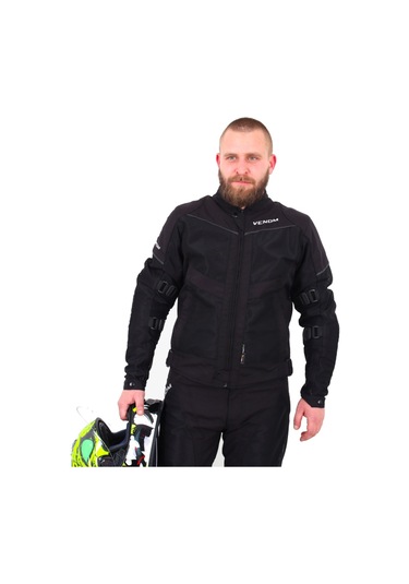 Venom Ceket Rock Cordura ( Impactec Korumalı ) Siyah