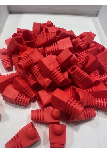 Kırmızı Rj45 Kılıf Kırmız Cat6 Kılıf Kırmızı Cat5 Kılıf 100 Adet