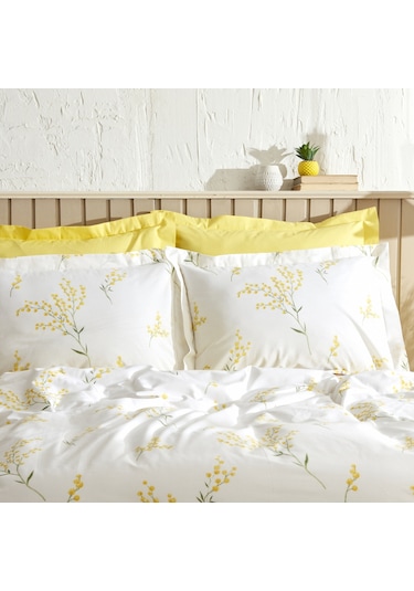 Karaca Home Loretta %100 Pamuk Çift Kişilik Nevresim Takımı Sarı - 200.22.08.0021 Sarı