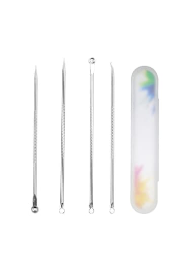 Suntek Siyah Nokta Çıkarıcı Alet Kiti Sivilce 4-adet-gümüş 4 Adet Gümüş