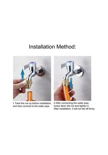 Flybuy Yüksek Yıkama Saplı Pirinç Musluk Memesi Hortum Ev Düz Copper-2x Basınçlı Bahçe Ayarlanabilir Aracı Araba Aksesuarları Bs