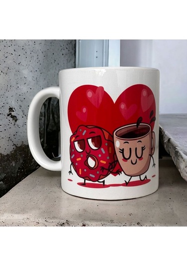 Aşk Temalı Yazılı Baskılı Kupa