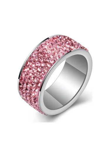 Yüzük Moda Paslanmaz Çelik Yüzük Elmaslı Kadın Eklemli Yüzük Tam Elmaslı Yüzük Takı Adm Gri