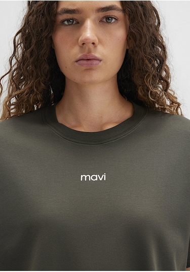 Mavi - Mavi Logo Baskılı Yeşil Tişört 1612829-71553 Yeşil
