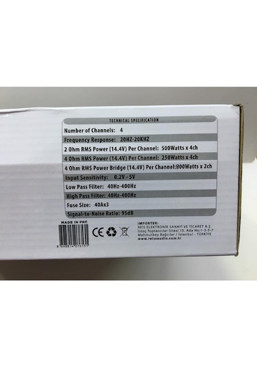 Audio Rs-T1000.4d 4 Kanal 4ohm 4x250 Watt Rms