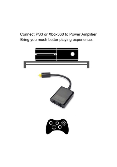 Novahub Optik Ses Splitteri: 1 Erkek 2 Dişi, Av Uyumlu, Cd/dvd/ps3/xbox360/tv İçin, Siyah