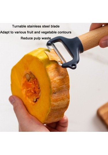 Dancemonkey Ev Mutfak Paslanmaz Çelik Şişe Açacağı Meyve Sebze Rendesi, Küçük Tasarım Ahşap