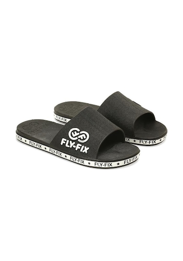 Fly-Fix Kaymaz Düz Topuklu Unisex Terlik Siyah