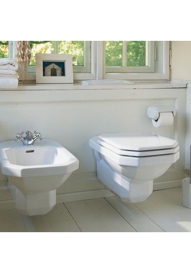 Duravit 1930 Asma Klozet Yavaş Kapanır Kapak Dahil Beyaz, 0182390075 Beyaz