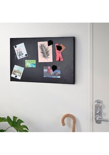 Mıknatıslı Pano , 50X32 Cm Siyah Dekoratif Metal Magnet Panosu