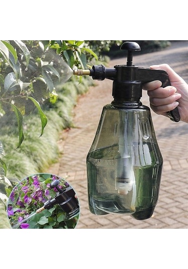 Besthome1 1.5l Büyük Kapasiteli Ev Bahçesi Basınçlı Sulama Kabı Yeşil/gri Uzun Model