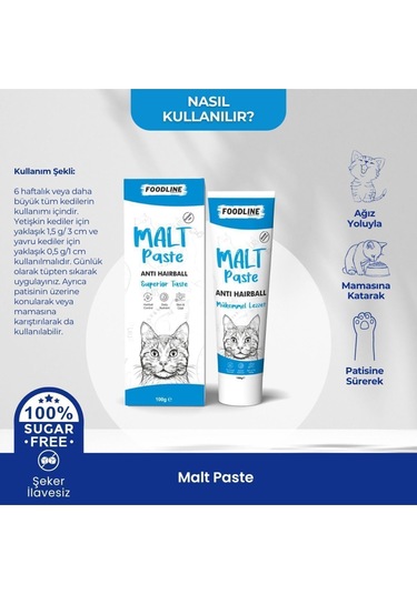 Foodline Anti-hairball Malt Macun 100 Gr Tüy Yumağı Önleyici