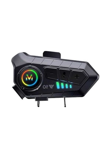 Novahub Bluetooth Motosiklet İnterkom V10 Siyah, Kablosuz Uzaktan Kontrol