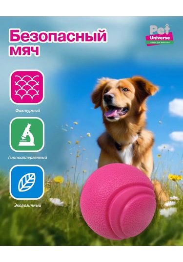 Pet Universe Köpekler İçin Dayanıklı Top Oyuncak 6 Cm 89 Gram Pu3052pk 198986249