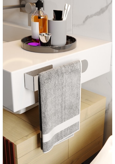 Zift Unique Paslanmaz Çelik Yapışkanlı Havluluk - Havlu Askısı 27 CM Krom