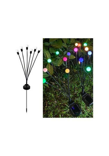 Tongxida Abs+paslanmaz Çelik Sallayan Bahçe Işığı, 6 Kafa, Led Renkli, Otomatik, Güneş Enerjisi, Ip65, Bahçeler İçin