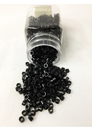 Prodiva Siyah Yivli Kaynak Saç Boncukları 1000’Li