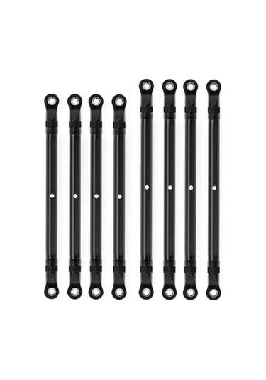 Axıal Scx10 1/10 Ölçekli Uzaktan Kumandalı Araç İçin 8 Parça Siyah Alüminyum Bağlantı Çubuğu Seti