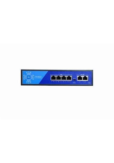 3dcool 3d-pse04 6 Port Kamera Poe Switch 4xpoe 2xuplink 65w 250mt
