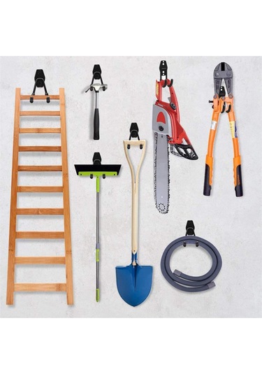 Lemestar Oranj Büyük Metal Kancalar: Bisiklet, Kaykay Ve Dış Mekan Araçları İçin Çok Amaçlı Garaj Depolama Aracı Turuncu