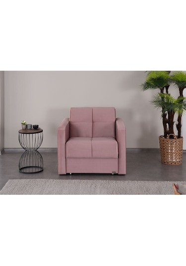 Kilim Mobilya Adonis Tekli Refakatçi Koltuğu Tek Kişilik Yatak Olabilen Koltuk Pembe
